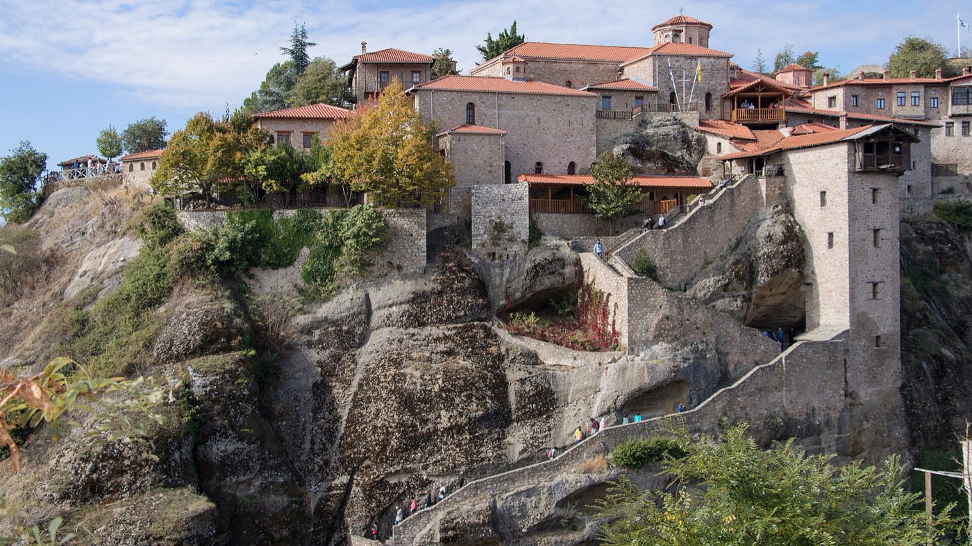 Great Meteoron monastery on the highest Meteora pillar